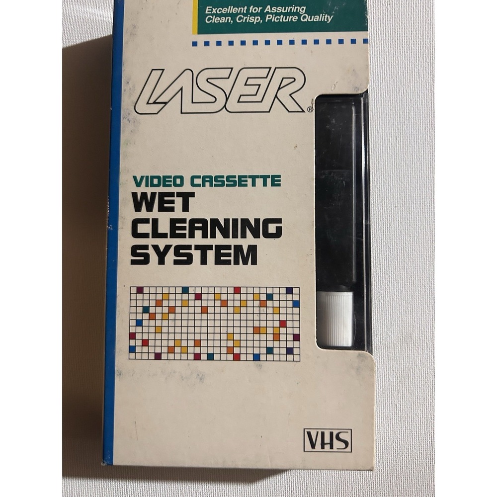 1990 LASER Video Cassette VHS Wet Cleaning System